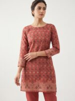Elegant Cotton Unstitched 3 Piece Suit with Floral Buti Printed Kurta, Beautiful Printed Dupatta with Decorative Border & Matching Salwar Fabric - Image 2