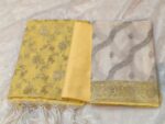 Cotton Unstitched 3 Piece Suit Set for Women with Elegant Floral & Wave Print Kurta, Beautiful Printed Dupatta with Decorative Border & Matching Salwar Fabric - Image 5
